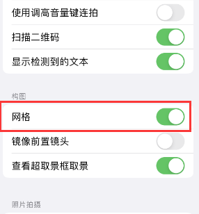 江永苹果手机维修网点分享iPhone如何开启九宫格构图功能 